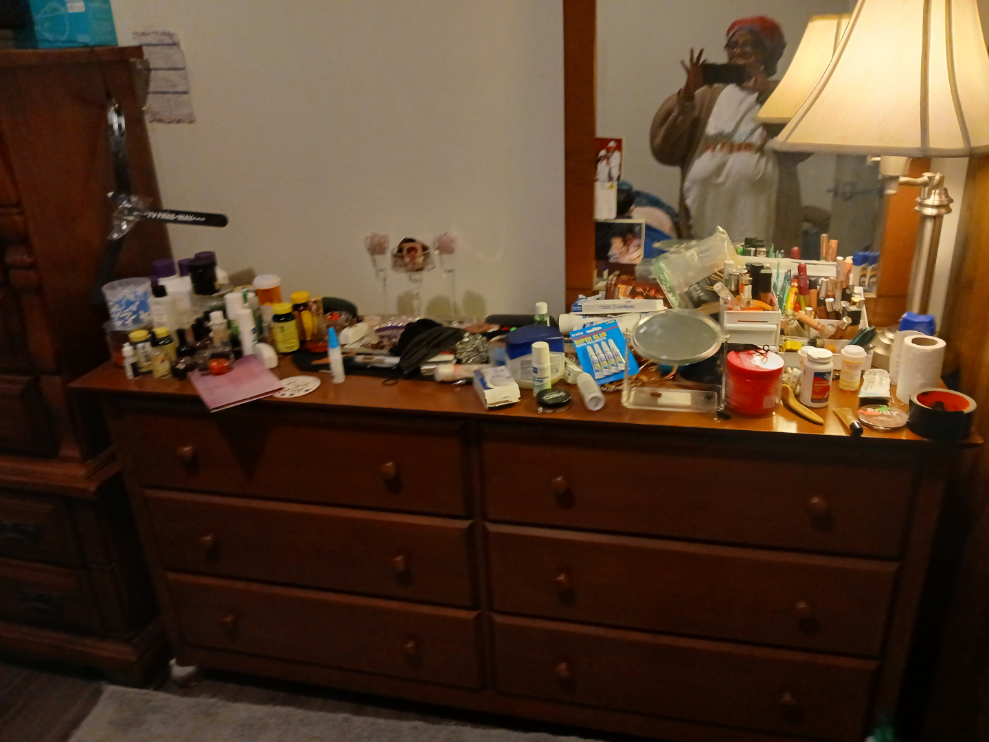 Wooden long-6-Drawer Dresser