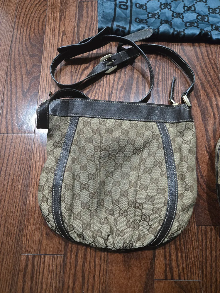 Vintage Gucci handbag and silk scarf image indicator(4)