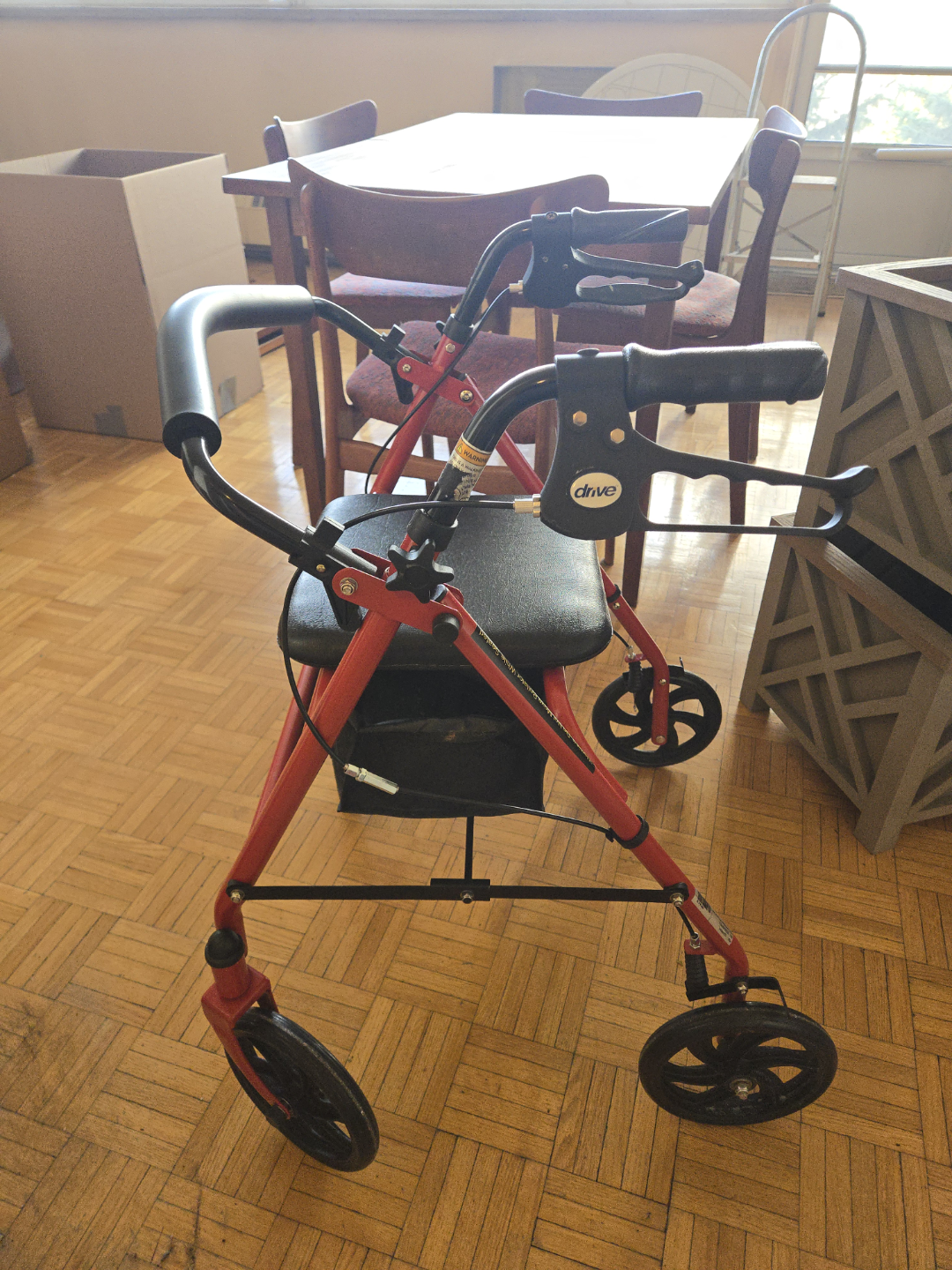 Red Drive Medical Rollator Walker with Seat - photo 3