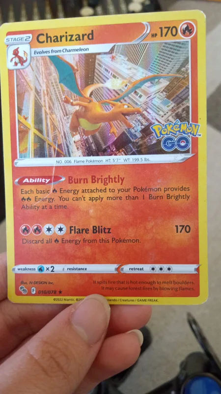 Pokemon Charizard Card - 010/078 thumbnail