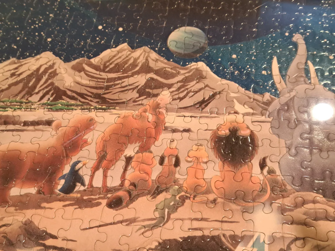 32.5"x23.5" Vintage Framed Space-Themed Jigsaw Puzzle image indicator(3)