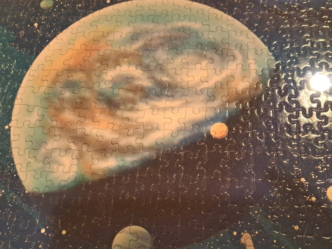 32.5"x23.5" Vintage Framed Space-Themed Jigsaw Puzzle image indicator(4)