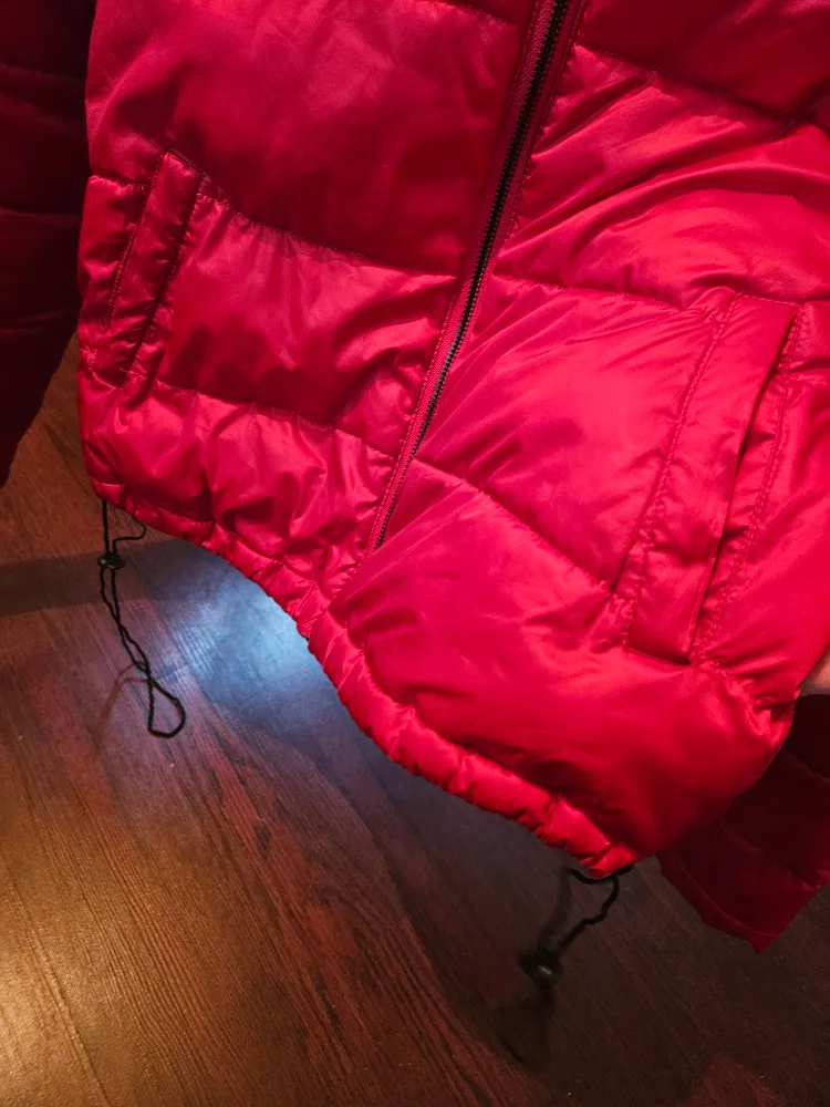 Red Guess Puffer Jacket Size Small image indicator(3)