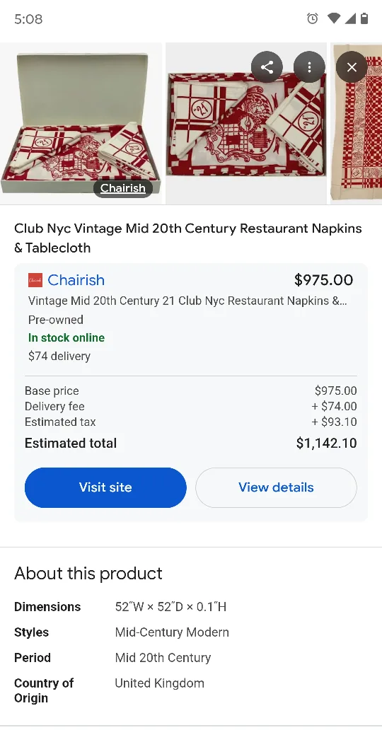 21 Club Collectible Set: Scarves & Tote Bag image indicator(8)