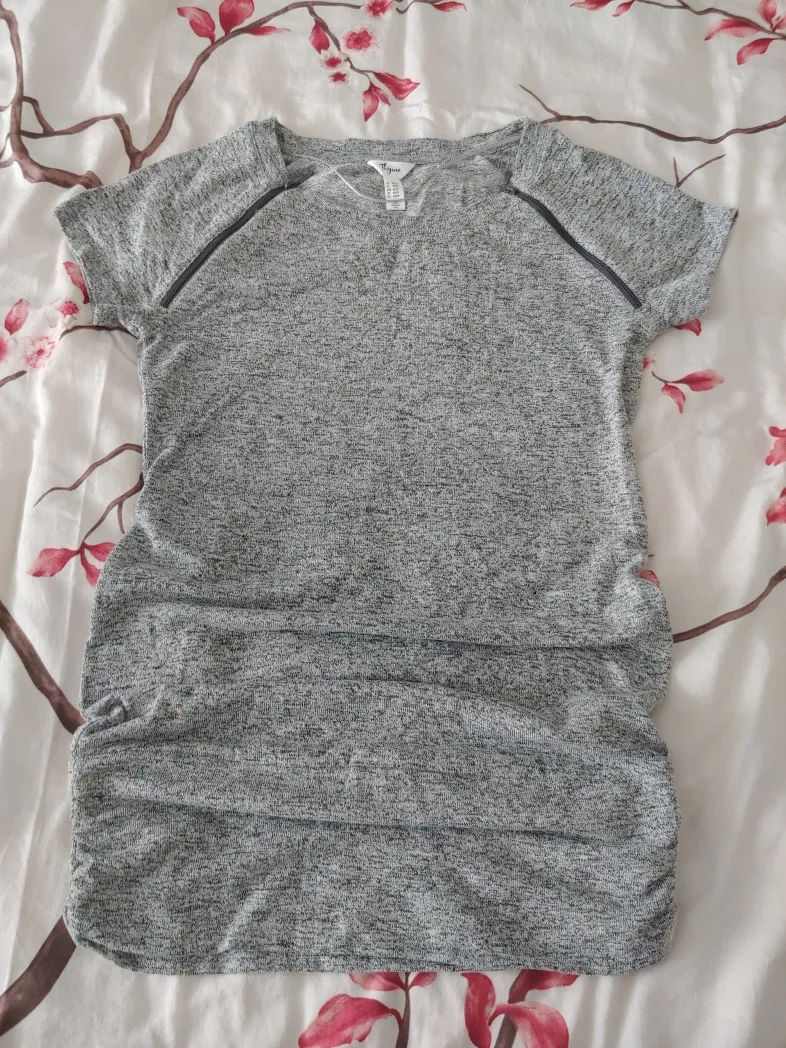 Thyme maternity Grey Short Sleeve shirt XS thumbnail