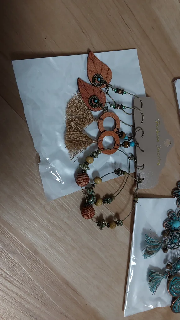 BRAND NEW Boho statement earrings 3 pairs/6pcs 💚 image indicator(3)