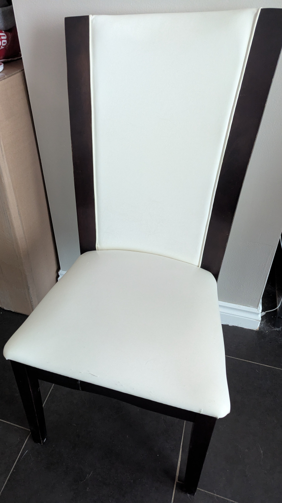 Glass-top dining table and four chairs - photo 4