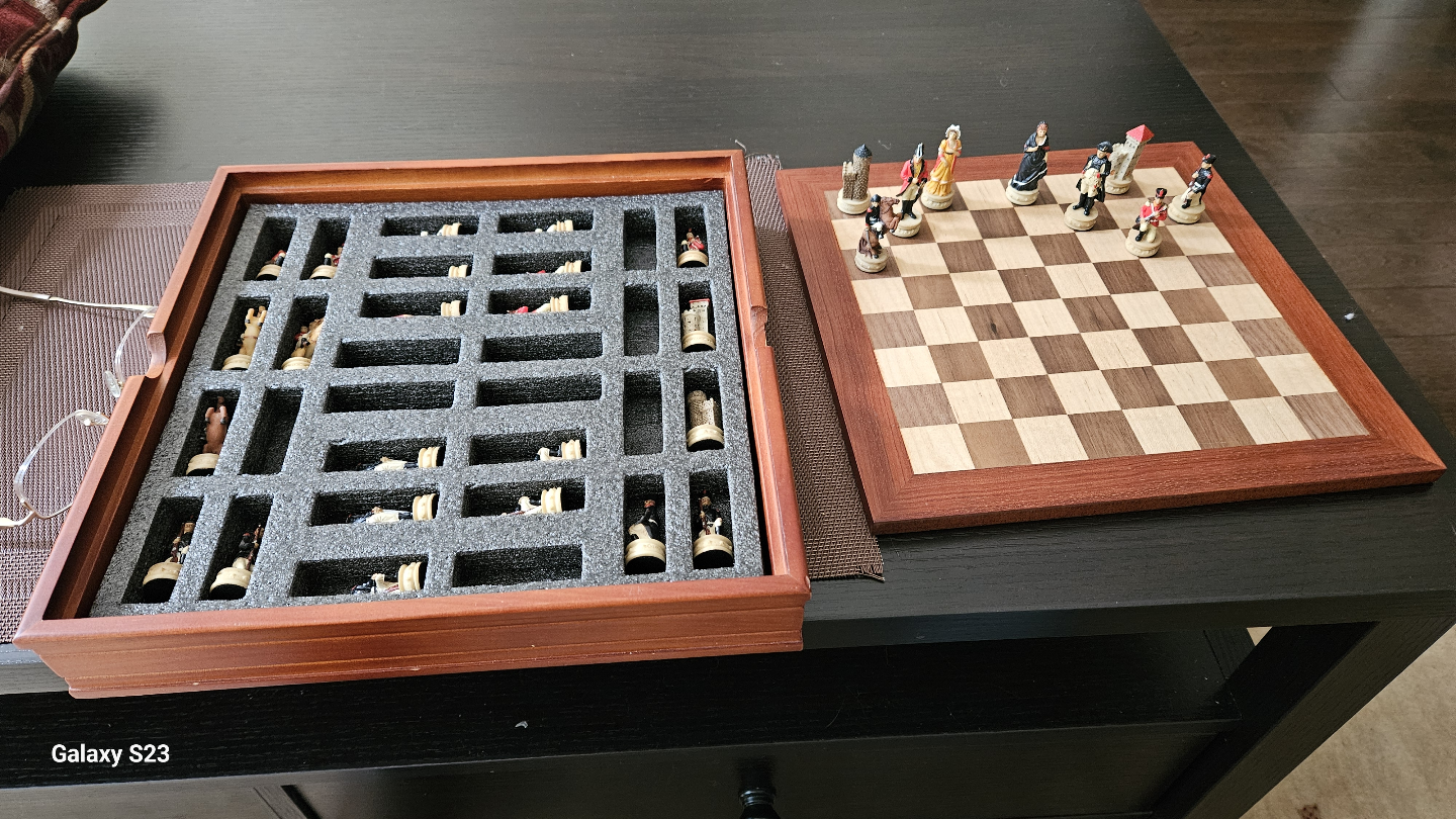 Vintage Chess Set with Unique Pieces