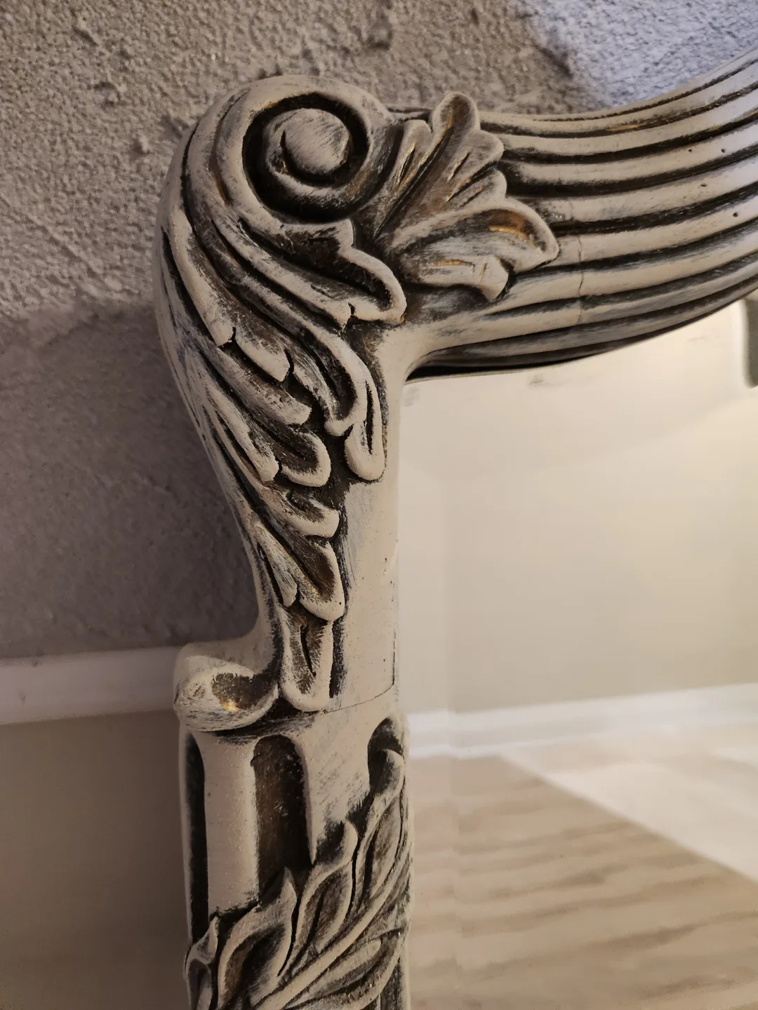 Ornate Antique White Mirror. New. image indicator(2)