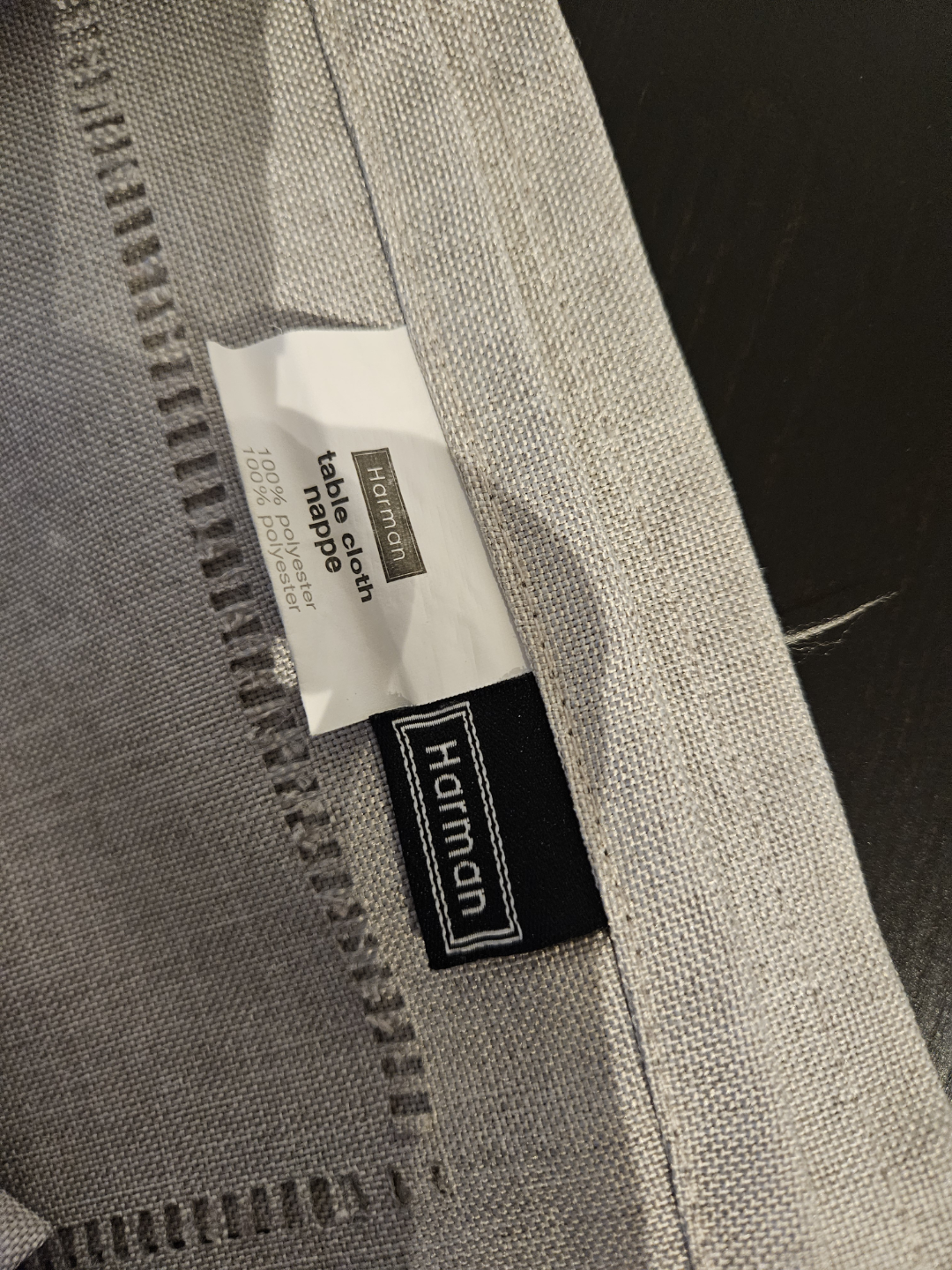MOVING OUT SALE - Harmon Tablecloth - Light Grey - photo 3