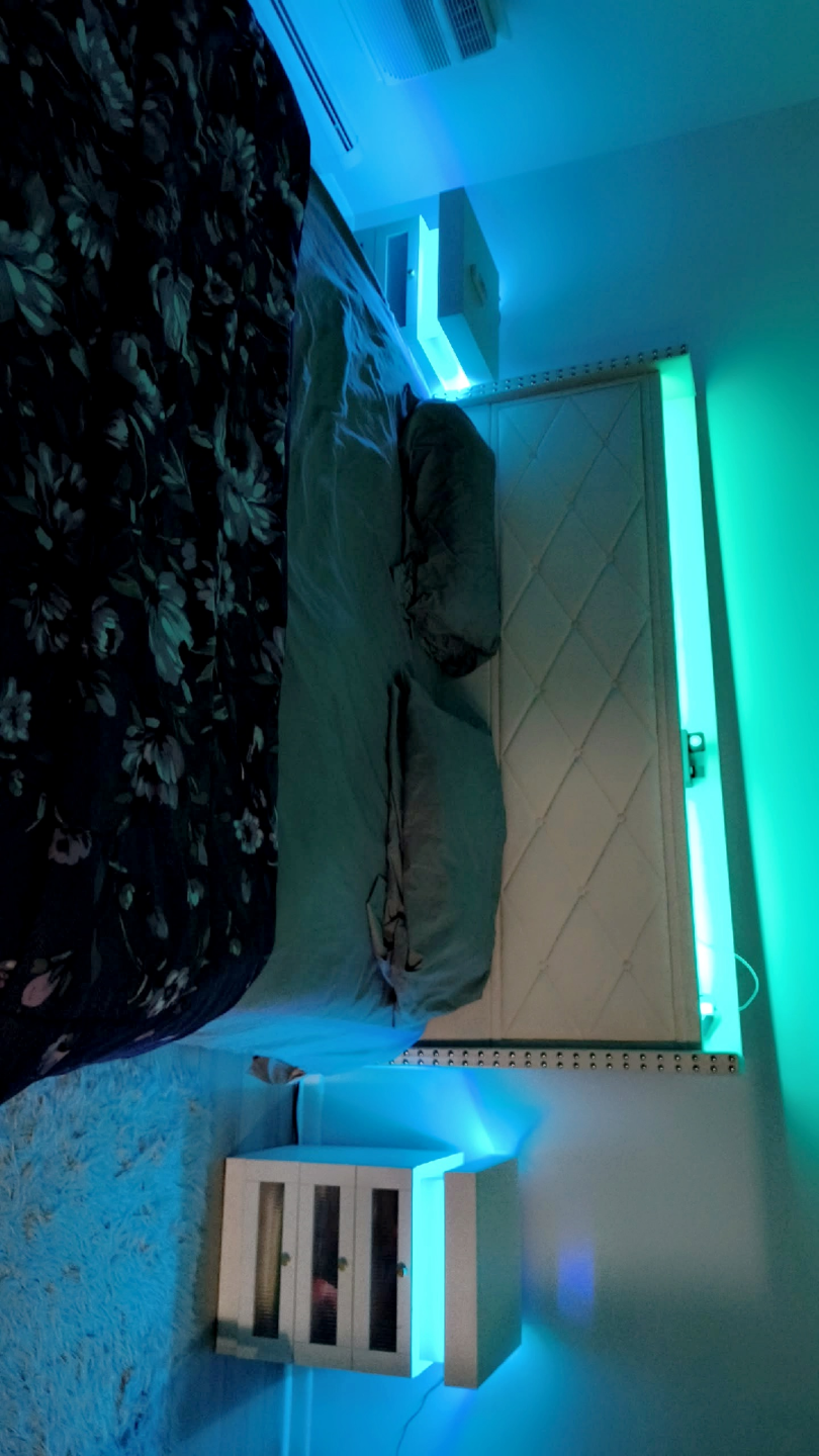 Modern LED Bed Frame with Nightstands - photo 3