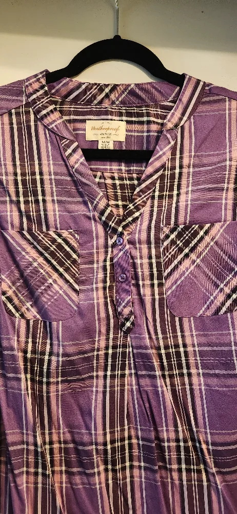 Women's Purple Plaid Blouse image indicator(3)