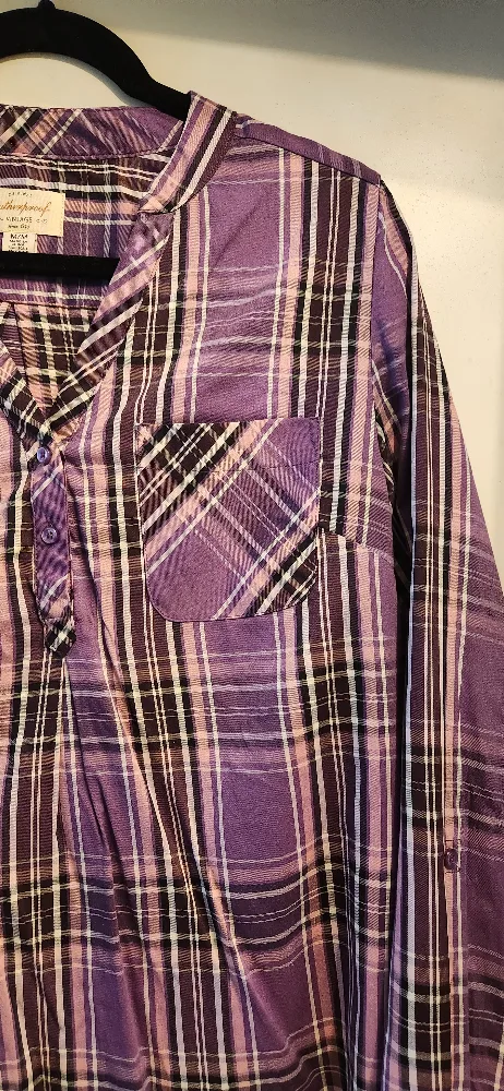 Women's Purple Plaid Blouse image indicator(4)