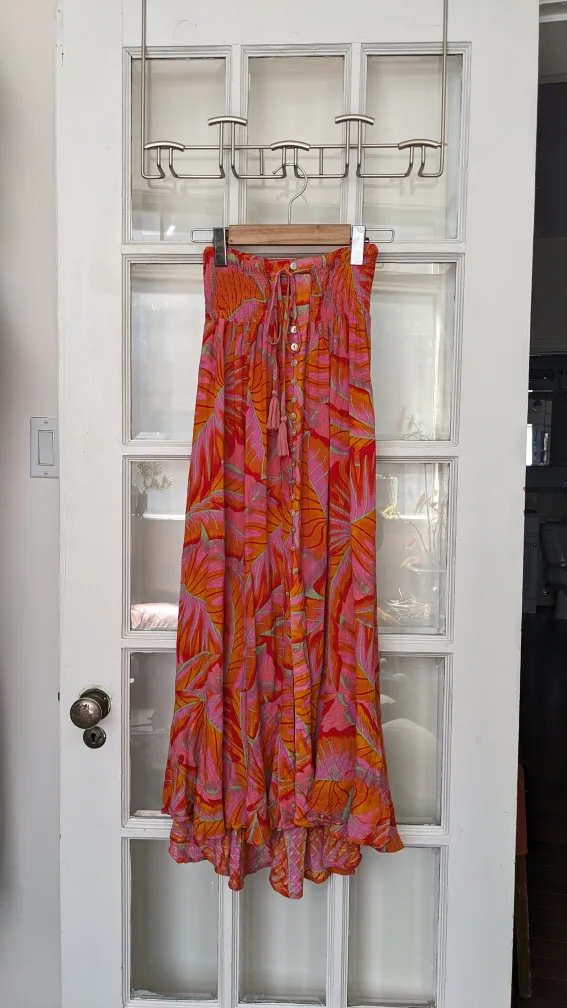 Cynthia Rowley Size Small Tropical Print Maxi Skirt thumbnail