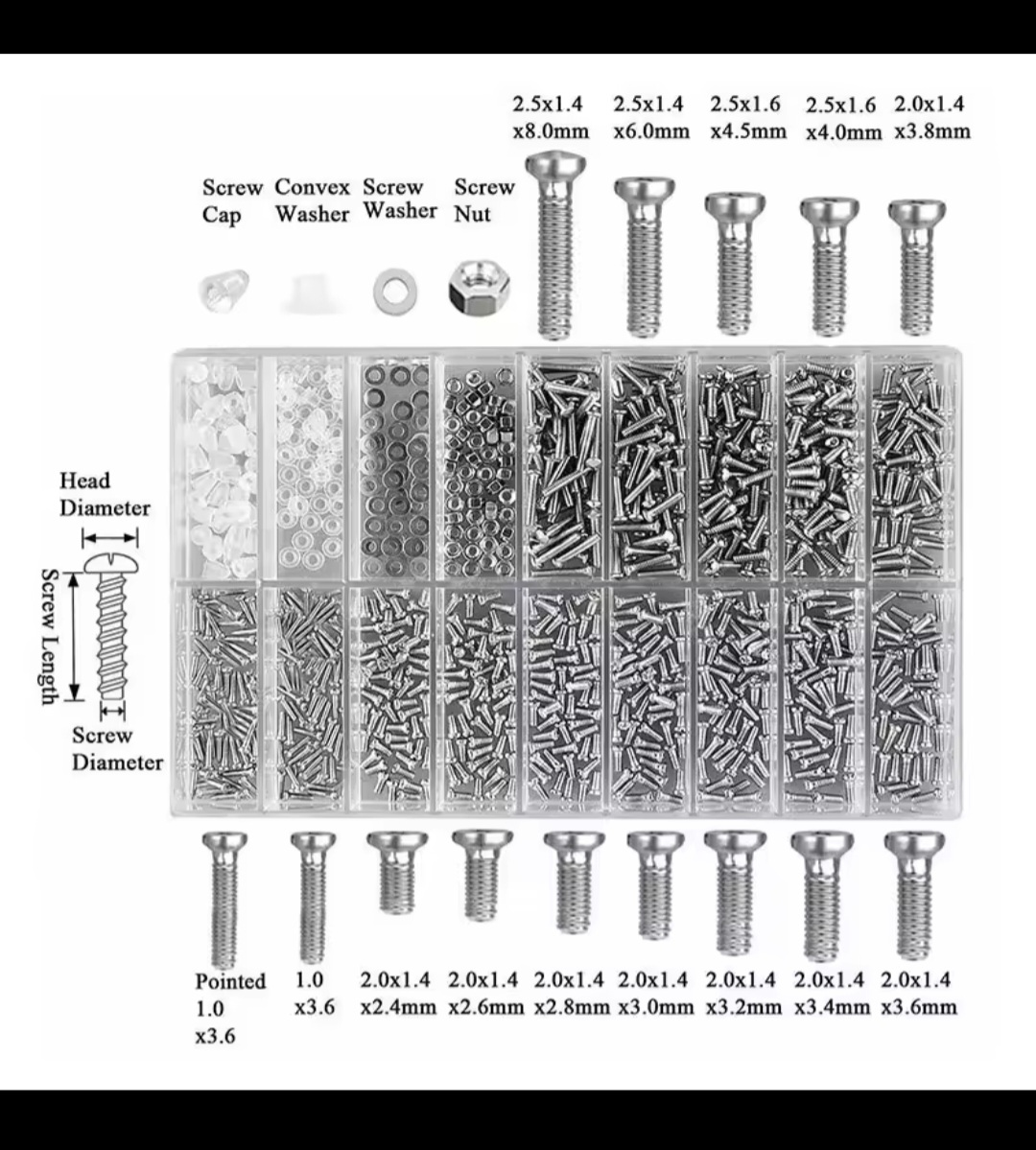 Assorted Glasses & Watch Screws Kit - photo 4