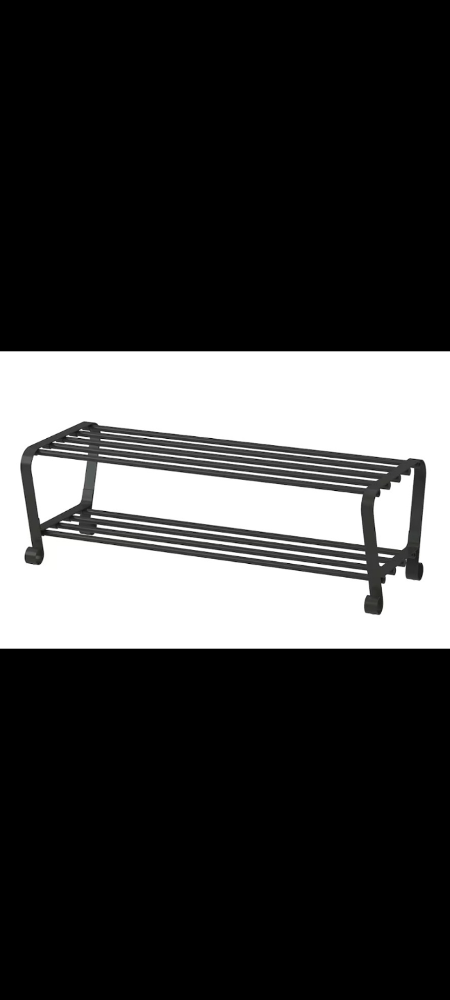 IKEA Trones Black Shoe Rack