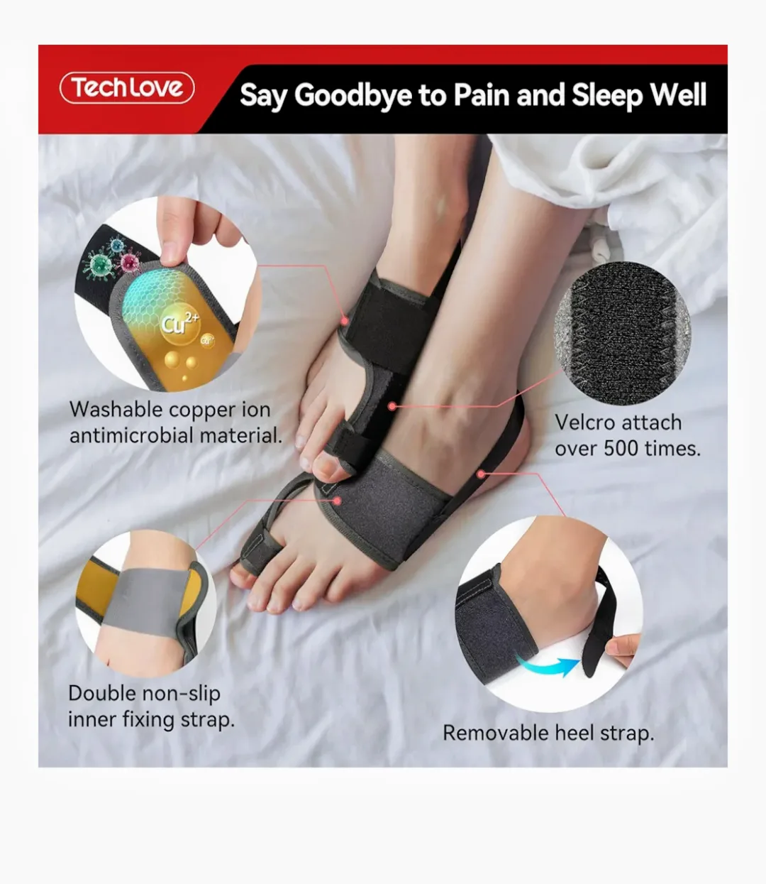 Tech Love Bunion Corrector Splint - 1 Pair image indicator(4)