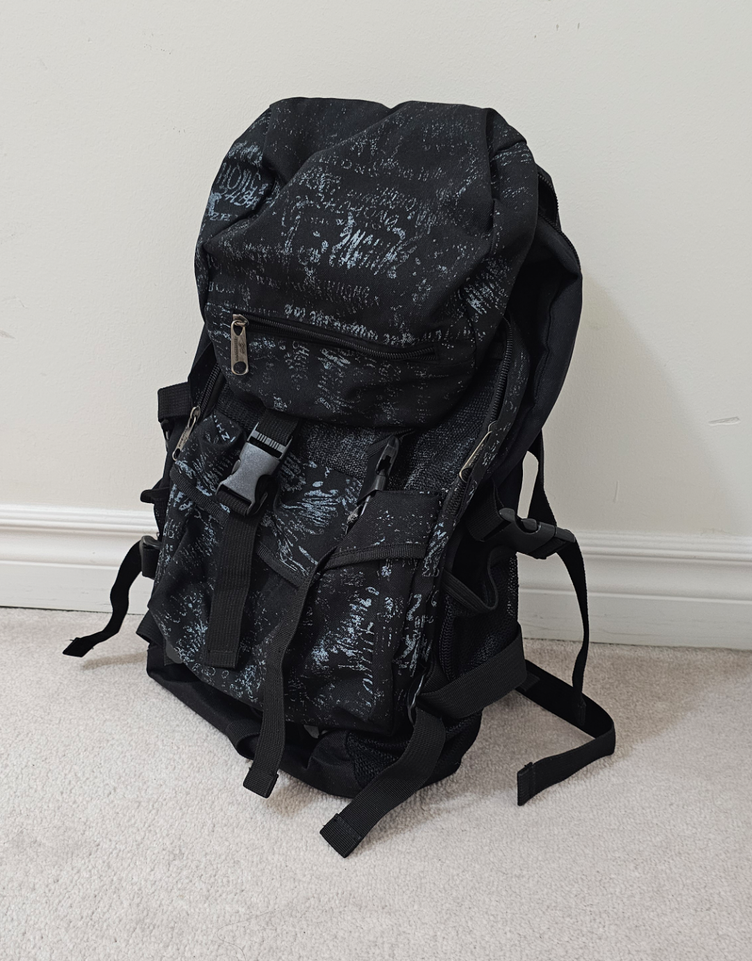 Black and Blue Camouflage Backpack
