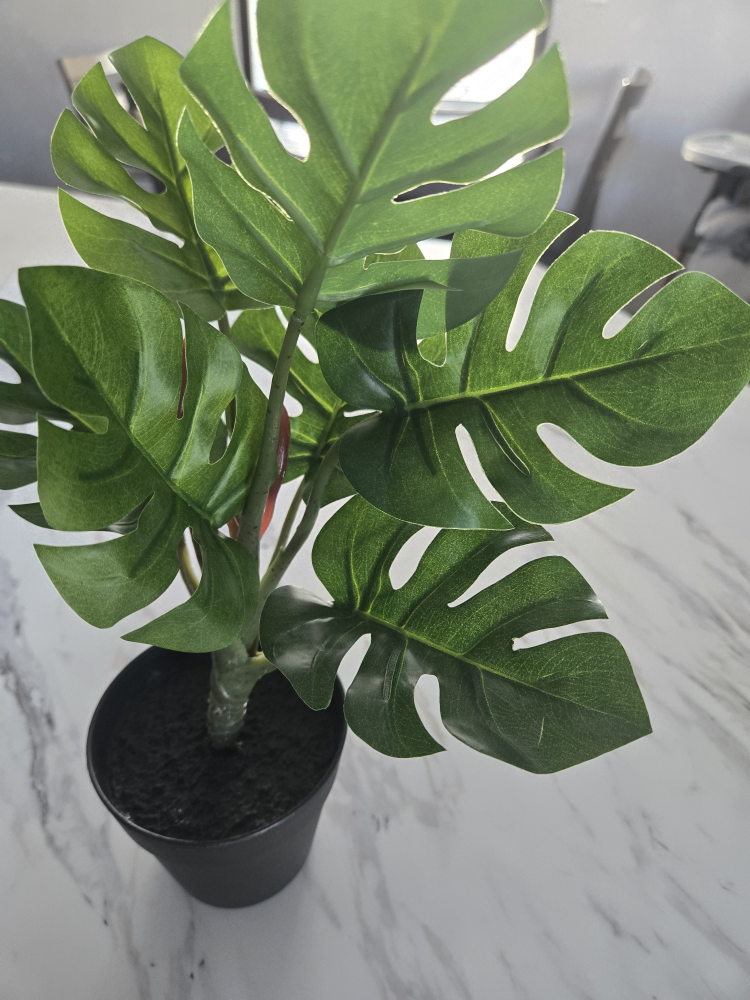 💚Artificial Monstera Plant in Black Pot