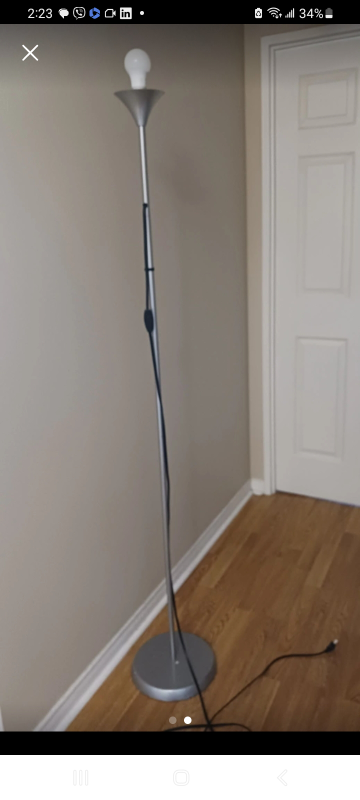 Modern Silver Floor Lamp 💚 - photo 2