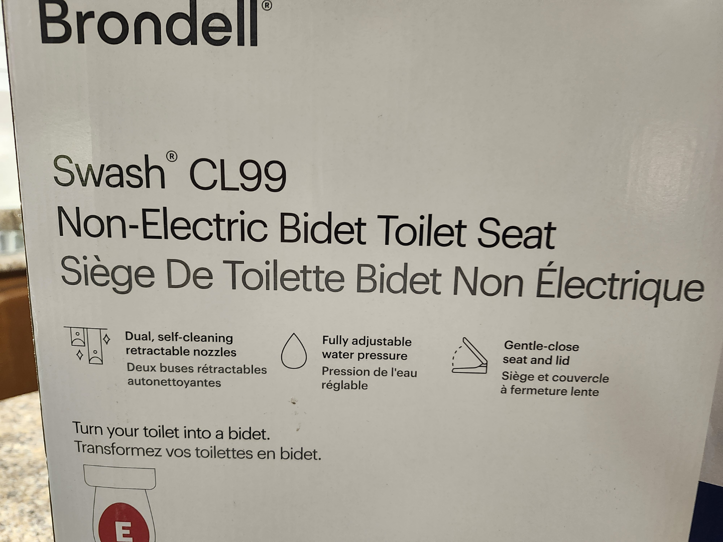 Brondell toilet seat bidet non electric - photo 5
