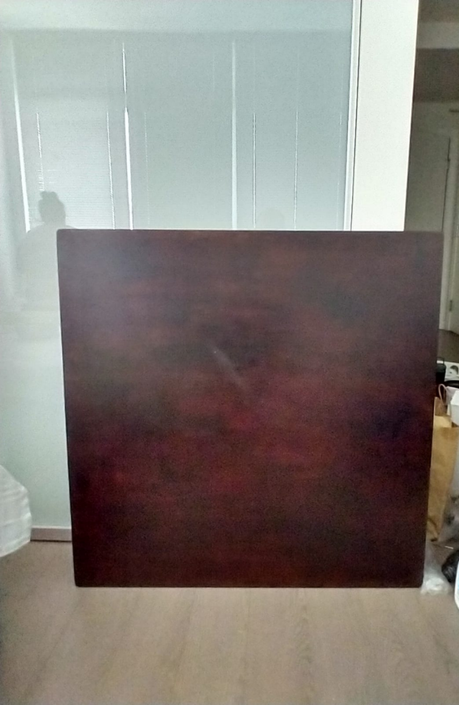 WOODEN SQUARE BAR TABLE (3FT HIGH)