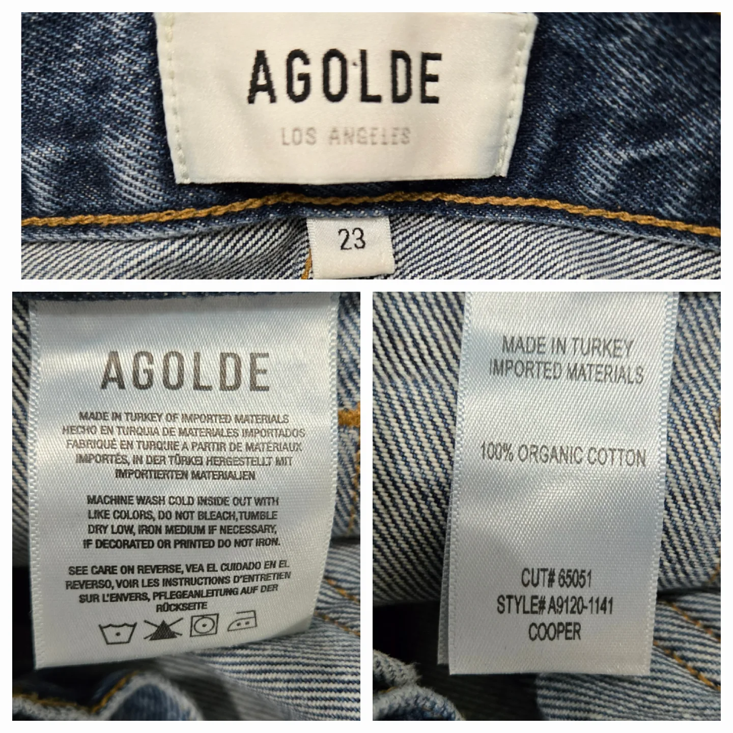 Agolde Cropped Cooper Cargo in Regulation Size 23-24 image indicator(10)