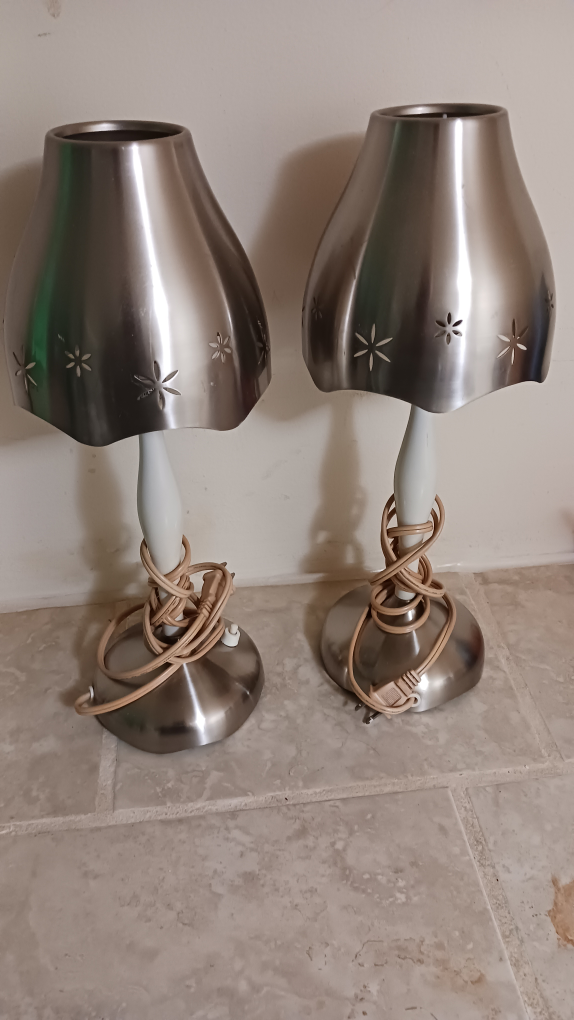 Pair of Metal Table Lamps from ikea