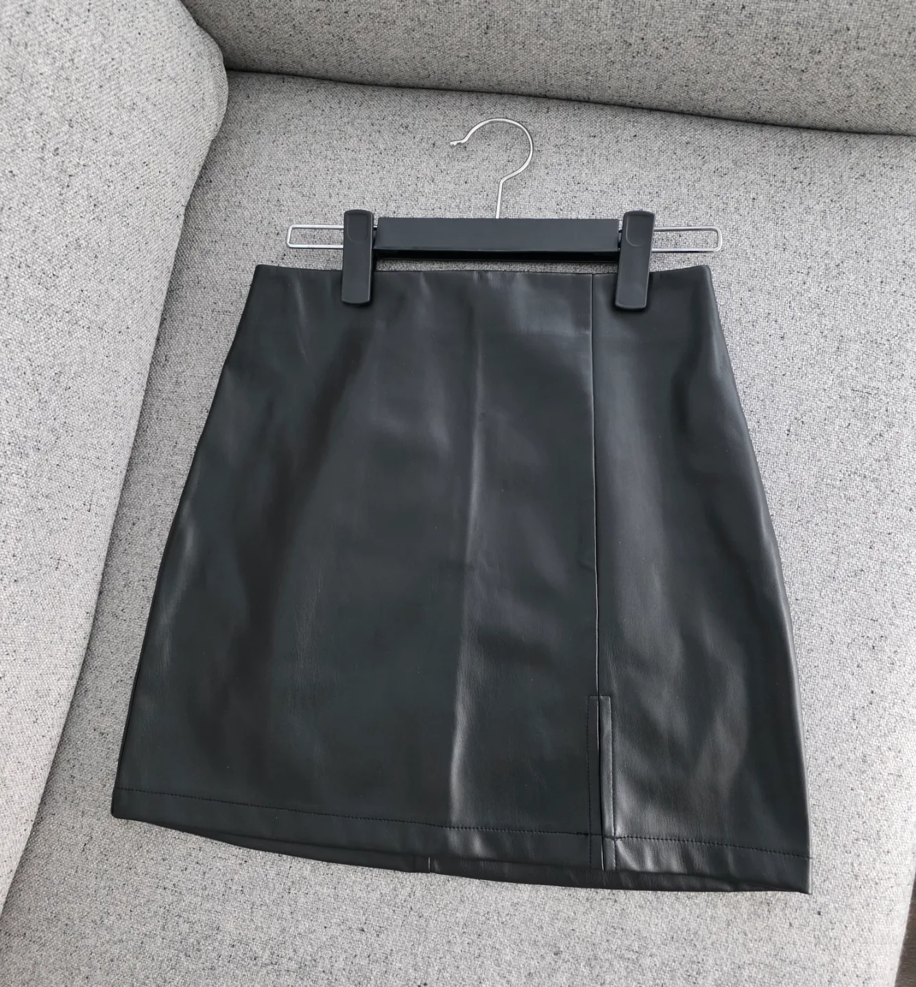 Black Faux Leather Mini Skirt thumbnail