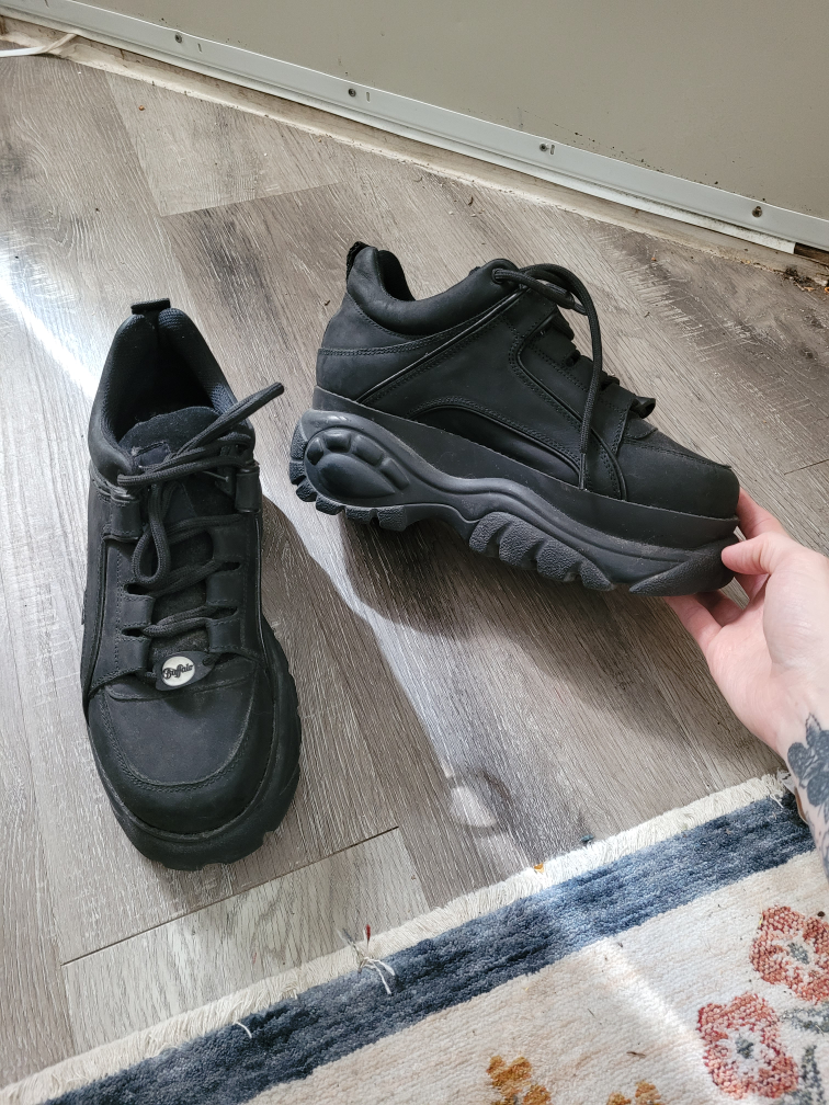 Buffalo London Black Platform Sneakers!! - photo 5