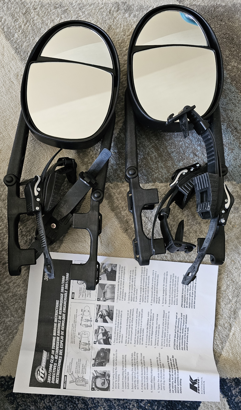 Fit System Dual View Clip-on Towing Mirrors - New in Box - photo 4