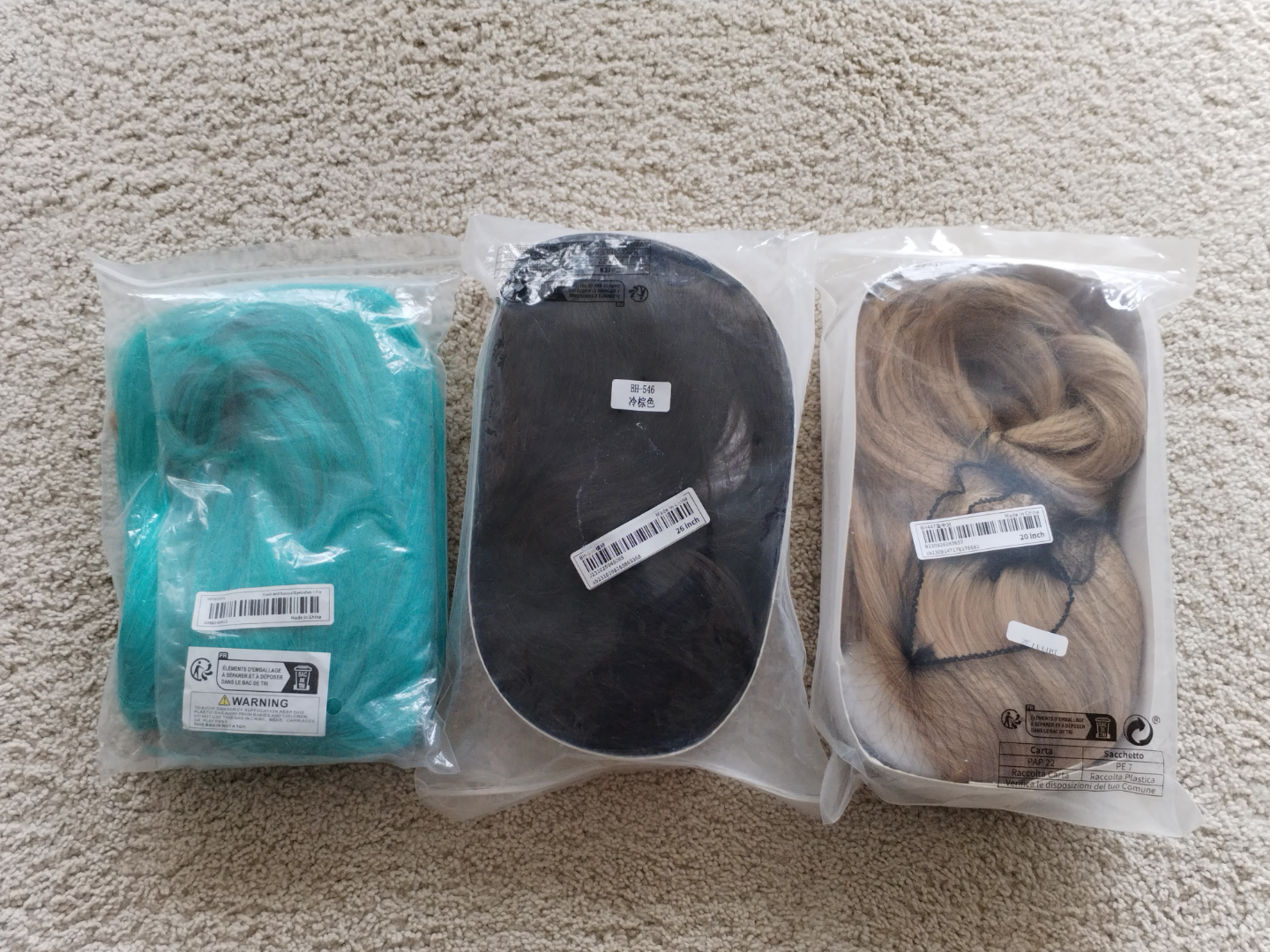 3 pieces Wigs