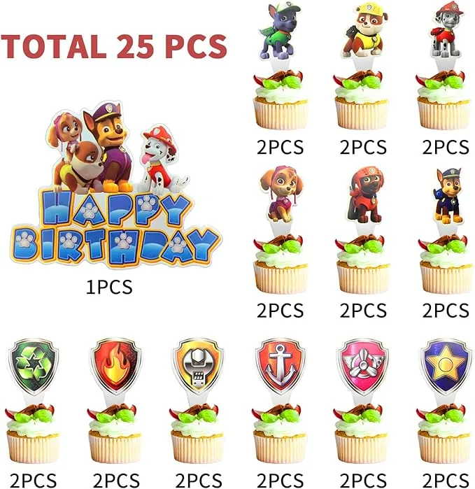 Paw Patrol Cupcake and Cake Toppers - 25 Pieces #freecycle image indicator(2)