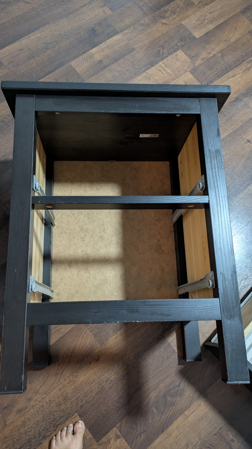IKEA HEMNES Two-Drawer Nightstand - Black-Brown - photo 4