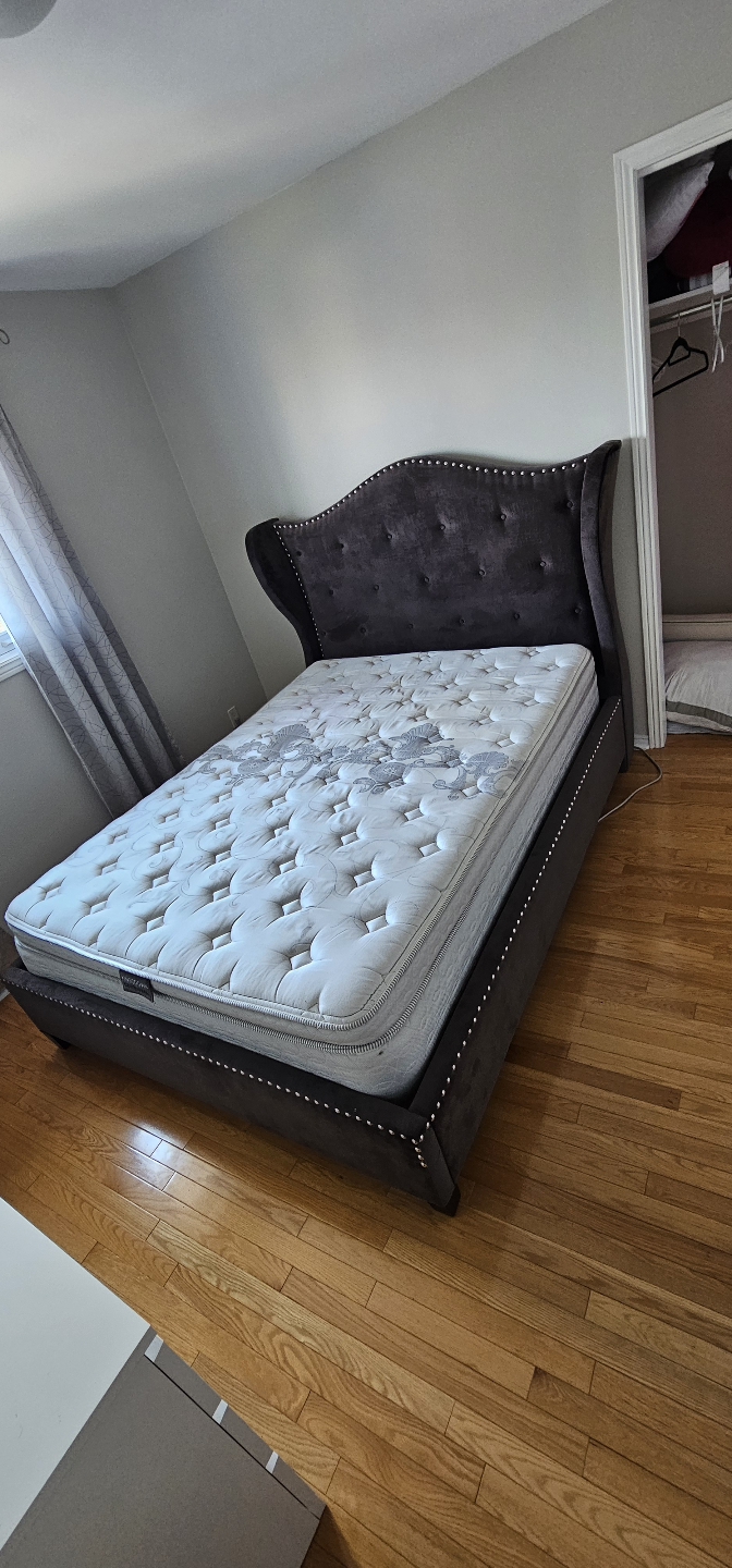 Queen Size Bed Frame with Mattress