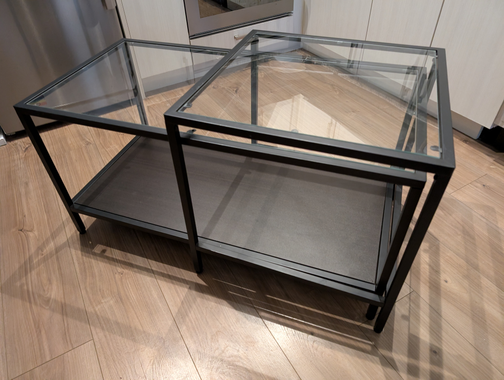 IKEA Nesting Coffee Tables with Glass Tops - photo 4