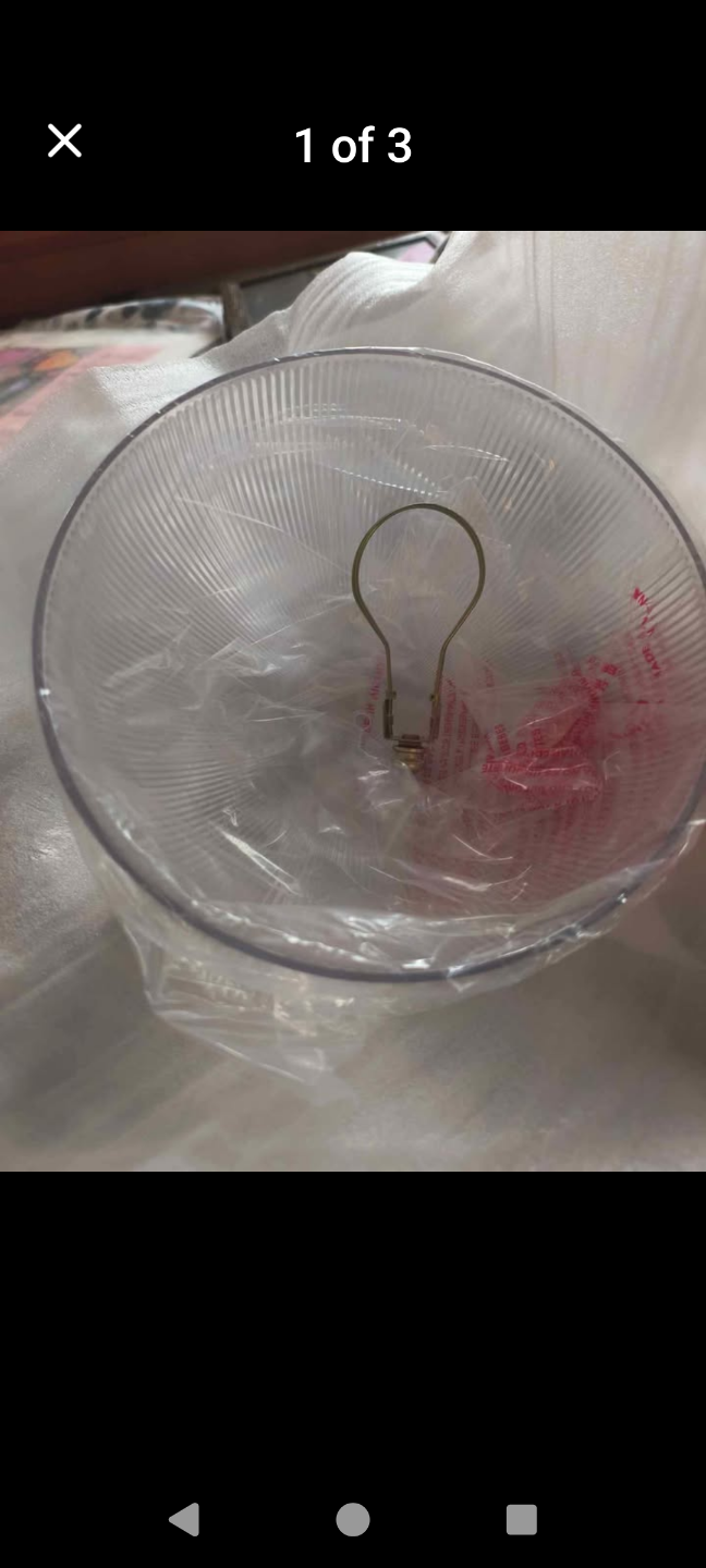 Clear Glass Lamp Shade 8"W x 4"H