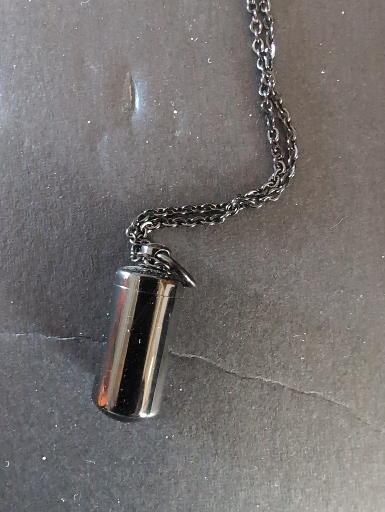 Black Cylinder Urn Necklace (Cremation ash Necklace) - photo 3