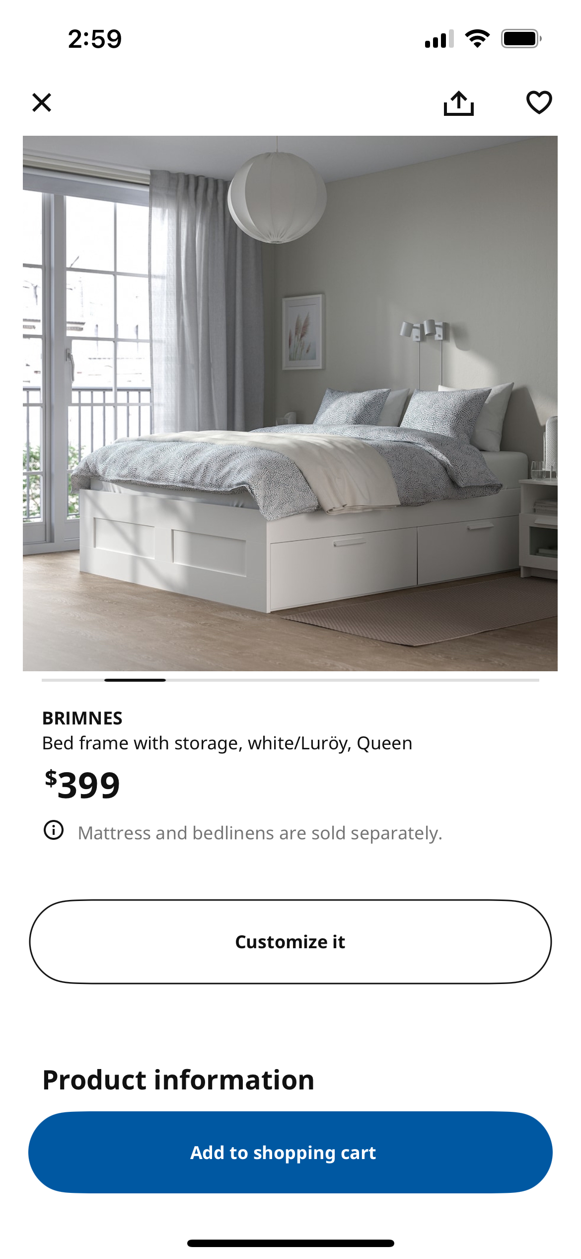Bed frame with storage - photo 3