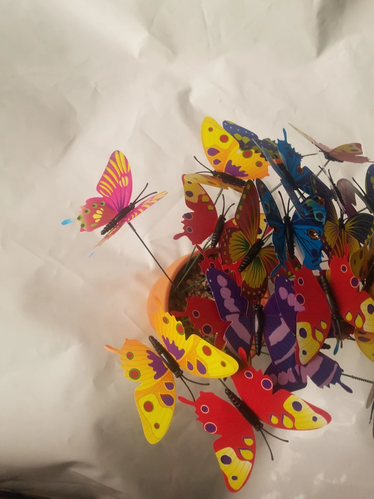 Colorful Butterfly Potted Plant Decoration - photo 3