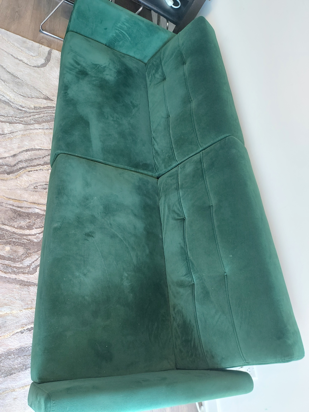 Lucid Comfort 74" Green Velvet Convertible Sofa - photo 2