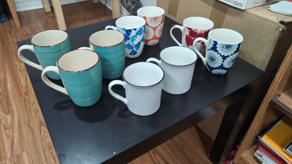 Set of Mugs - Assorted Colours and Patterns
