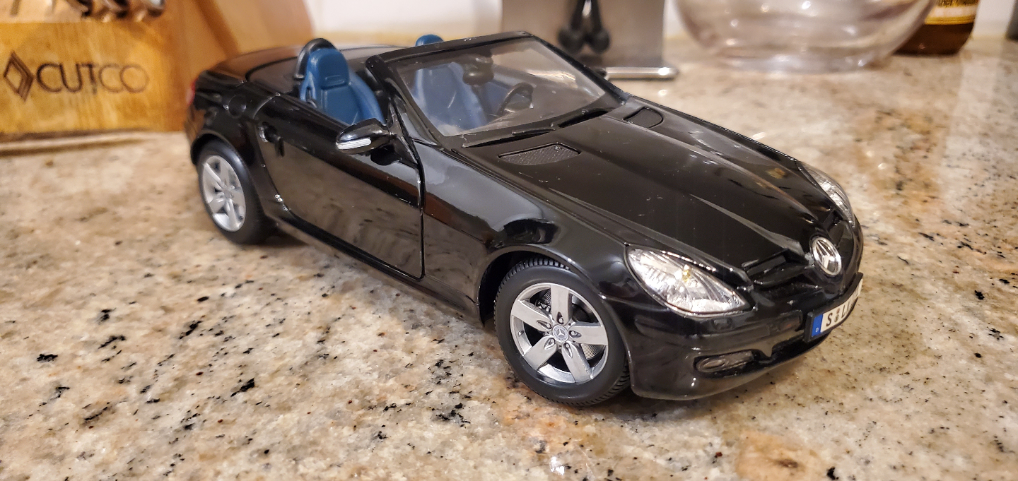 Mercedes-Benz SLK-Class Black Convertible Die-Cast Model Car - photo 2