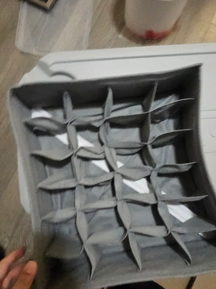 Grey Fabric Drawer Organiser💚 image indicator(2)