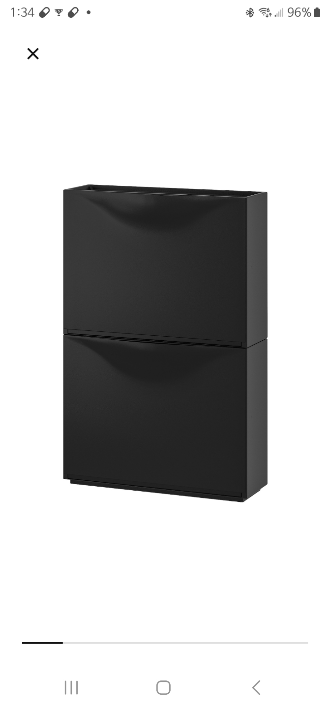 IKEA TRONES Black Shoe Storage