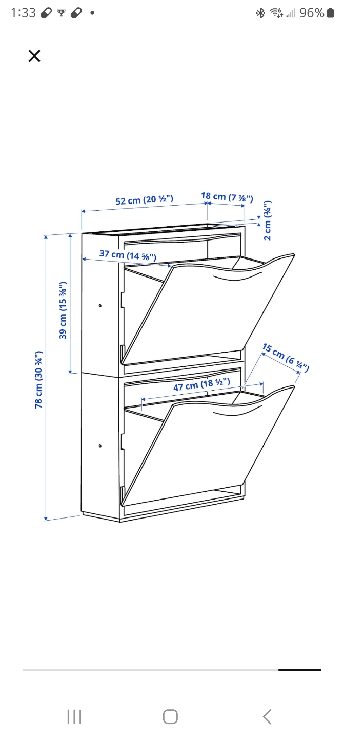 IKEA TRONES Black Shoe Storage - photo 2