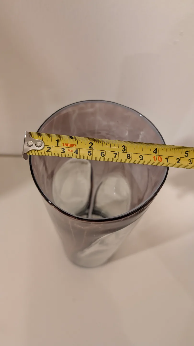 Unique Glass Vase Modern Purple amethyst design and Clear image indicator(2)