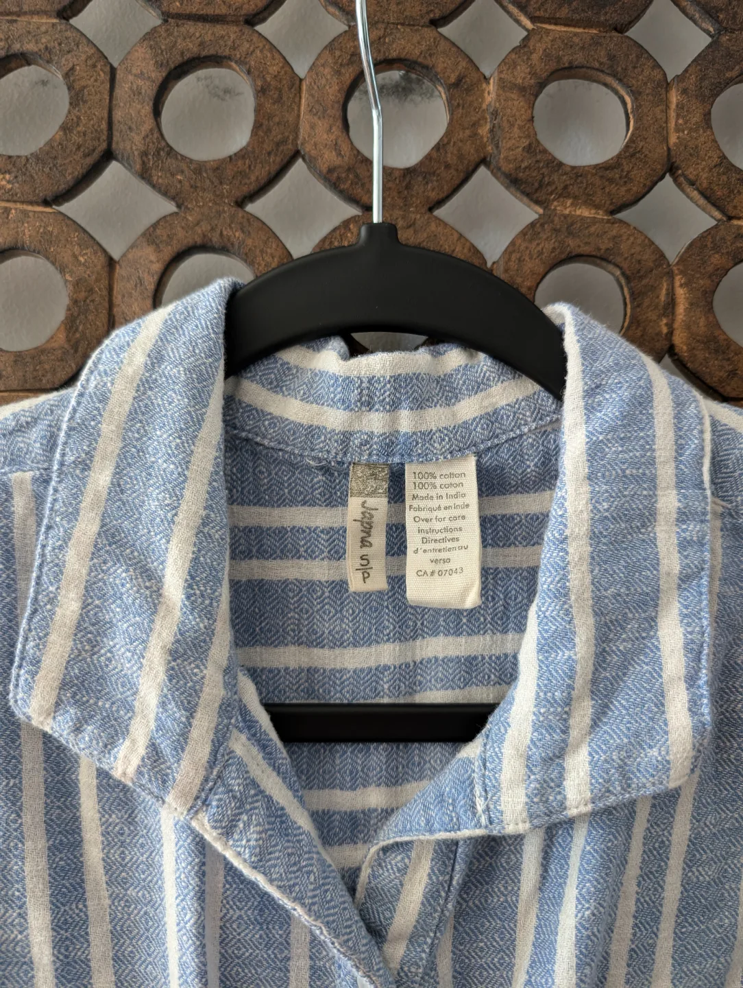 Blue & White Button-Down Dress image indicator(4)