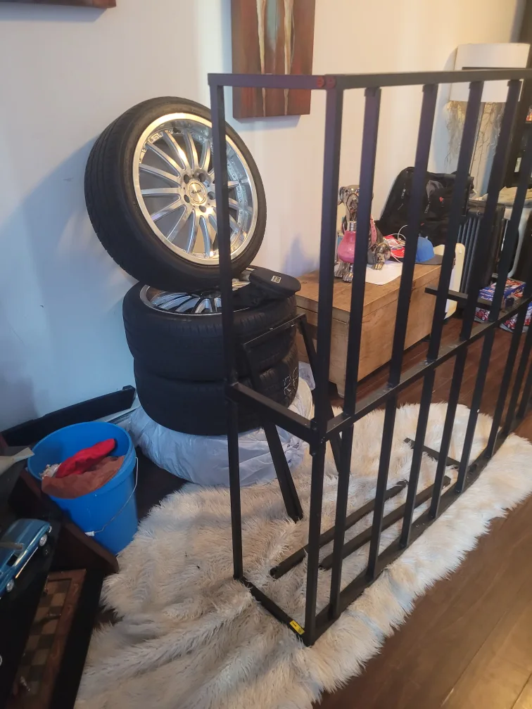 Black Metal Full-Size Bed Frame image indicator(2)