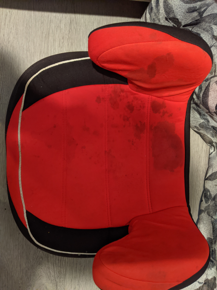 Used Booster Car Seat - Red